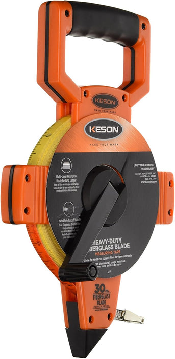 Keson OTR30MM Open Reel Fiberglass Tape Measure Reel (Graduations: 5mm & 2mm), 30-Meter
