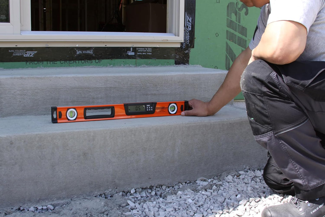 Johnson 1760-2400 Digital Box Level, 24", Orange