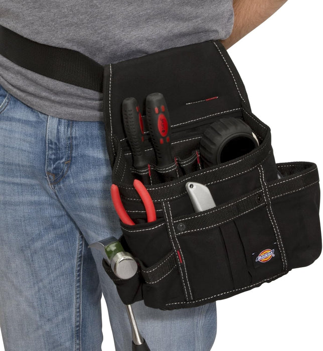 Dickies 57054 8-Pocket Tool Belt/Utility Pouch, Adjustable 2-Inch Belt, Durable Canvas Construction, Puncture-Resistant Liner