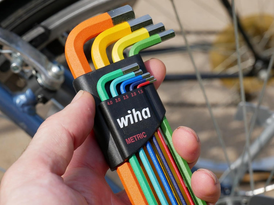 Wiha 66980 9 Piece Ball End Color Coded Hex L-Key Set - Metric