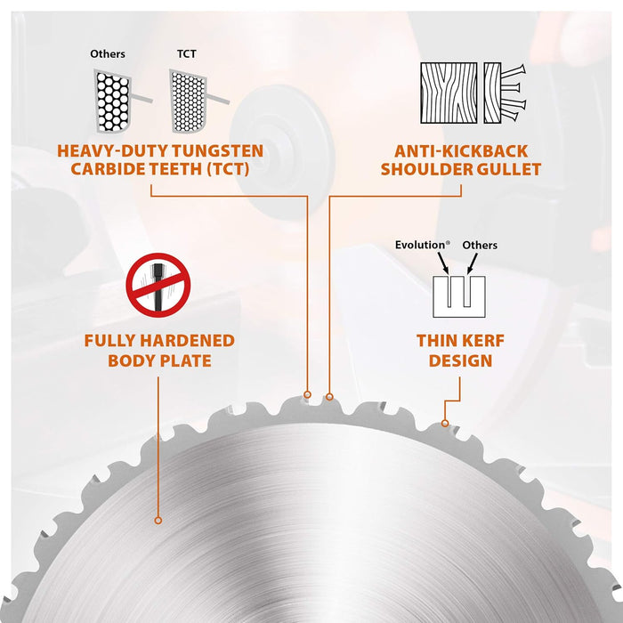 Evolution Power Tools RAGE255Blade Multi-Purpose Cutting Blade for RAGE3, 10-Inch