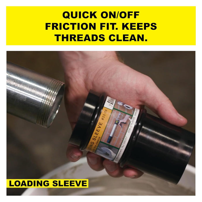 Albion Engineering Company 33-10 Loading Sleeve Flexible Rubber for 2" Barrel Guns, Black