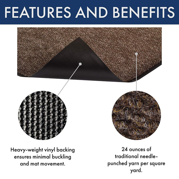 Notrax 136 Polynib Entrance Mat, for Home or Office, 2' X 3' Brown