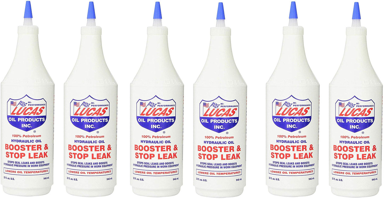 Lucas Oil 10019 Hydraulic Oil Booster and Stop Leak - 32 oz. (32 Ounce (Pack of 6))