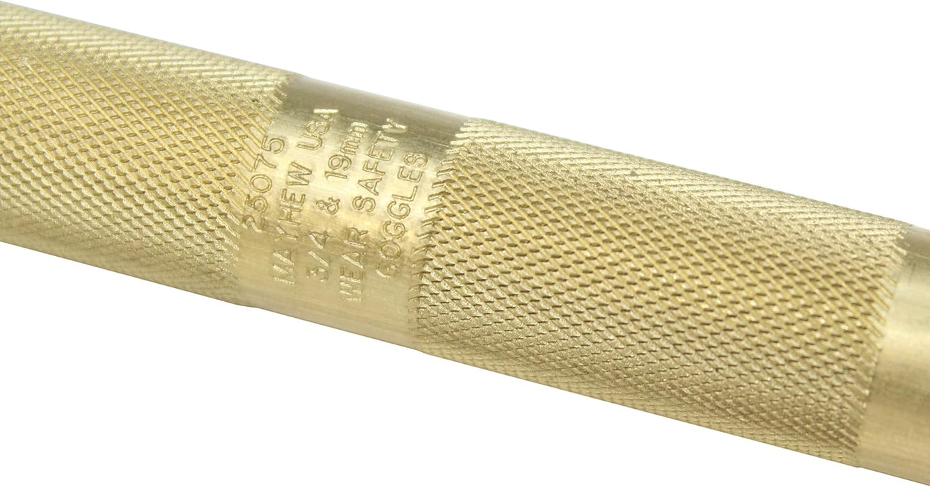 Mayhew Tools 25075 Brass Drift Punch, 3/4-19mm x 8"