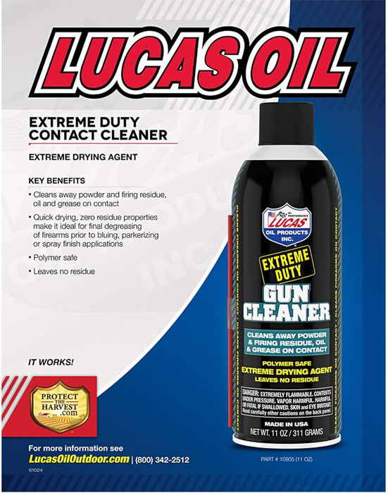 Lucas Oil 10905 Extreme Duty Gun Cleaner - 11 Ounce