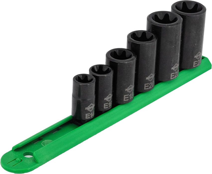 Mayhew Tools 16026 Inverted Torx Socket Bit Set, 6-Piece, Black Oxide Finish, polished chrome Polished Chrome 6-Piece Inverted Torx