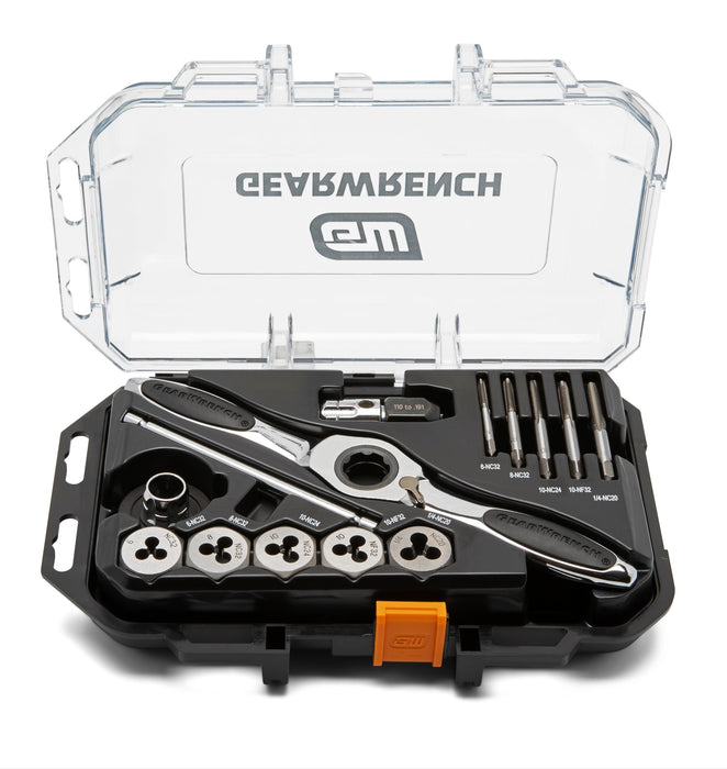 GEARWRENCH 82816 15 Piece SAE Ratcheting Tap & Die Set