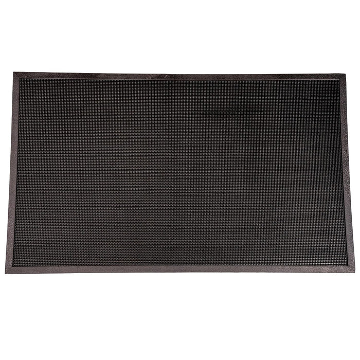 Heavy Duty Rubber Fingertip Entrance Mat, for Outdoor Areas 28" Width x 46" Length x 5/8" Thickness, Black
