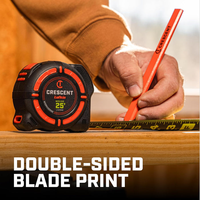 Crescent Lufkin L1135NECME 10 Meter / 35 Ft. Ft. WORKHORSE NITE EYE Tape Measure