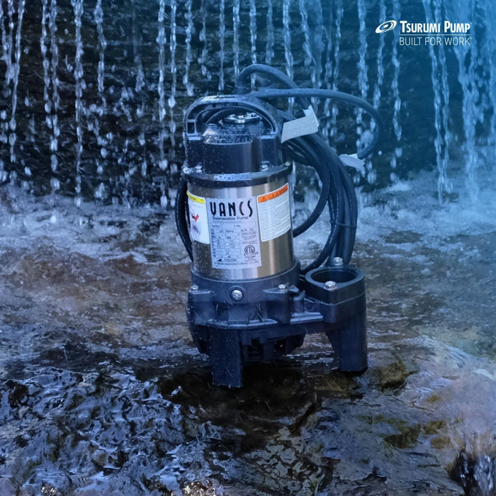 Tsurumi 3PN 1/3hp, 115V Pond & Waterfall Pump, Stainless Steel, 3540 GPH