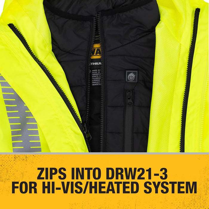 DEWALT Men's Cold Weather Heated Puffer Vest Kit with Battery, Black, Size XL - DCHV095BD1