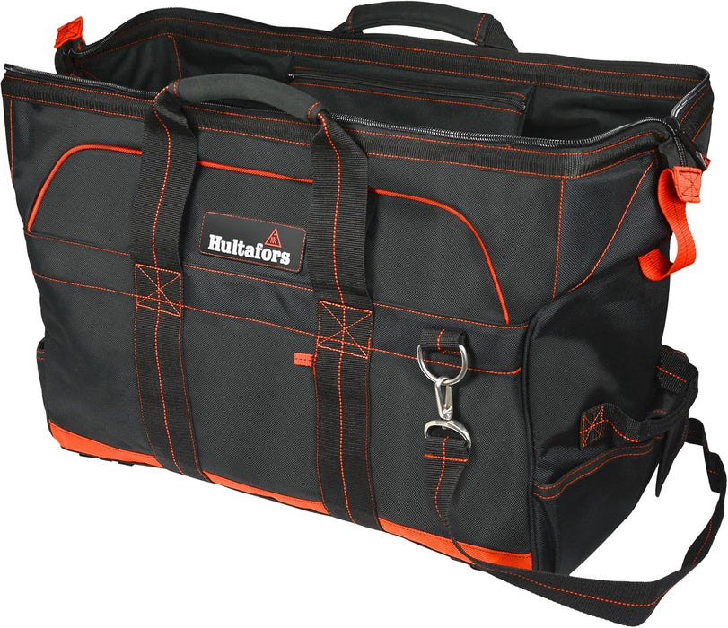 Hultafors Work Gear HT5511 Pro Contractor's Gear Bag, 9 Pockets, Heavy Duty Ballistic Polyester Tool Bag, XL Interior Compartment, Comfortable Shoulder Strap