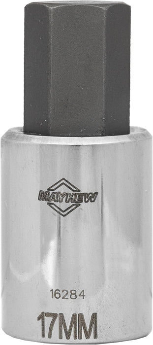 Mayhew Tools 16020 Metric Hex Socket Bit Set, Chrome Plated, 5-Piece Polished Chrome