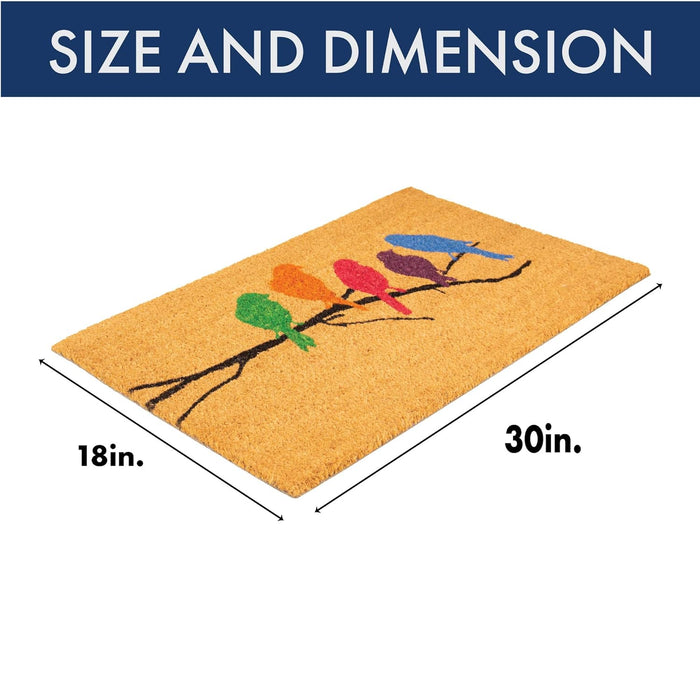 Notrax C12S1830BB Front Door Mat Bird Branch Coir Vinyl-Backed