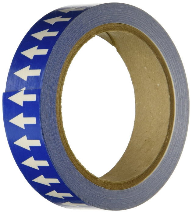 Accuform RAW252BUWT Adhesive Vinyl Directional Flow Arrow Tape, 1" Width x 54' Length x 0.006" Thickness