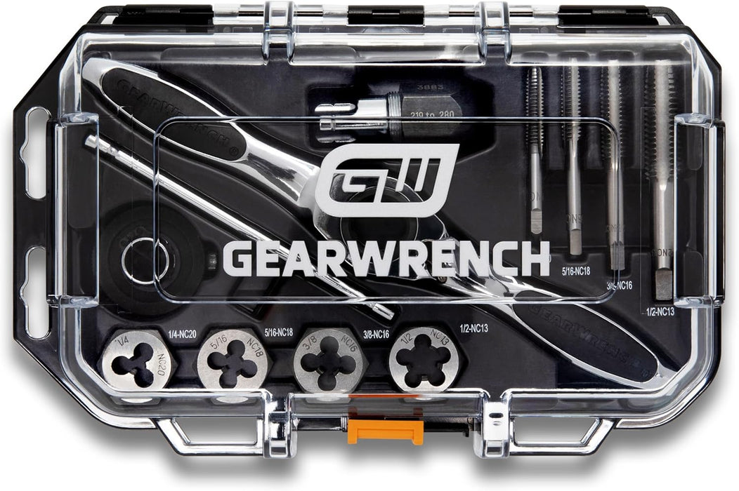 GEARWRENCH 82817 13 Piece SAE Ratcheting Tap & Die Set
