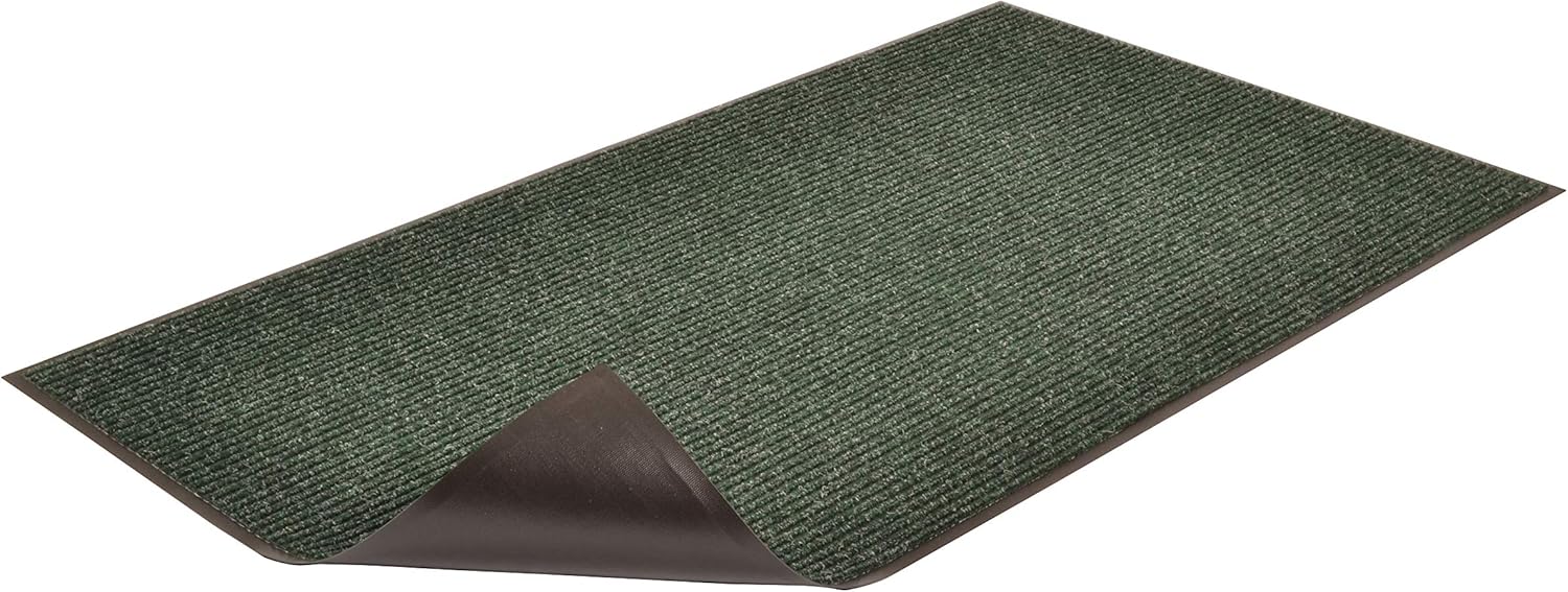 Notrax 109 Brush Step Carpeted Indoor/Outdoor Entrance Mat for Home or Office, 3' X 5', Absorbent Slip Resistant Heavy Duty Entry Mat, Hunter Green, 109S0035GN