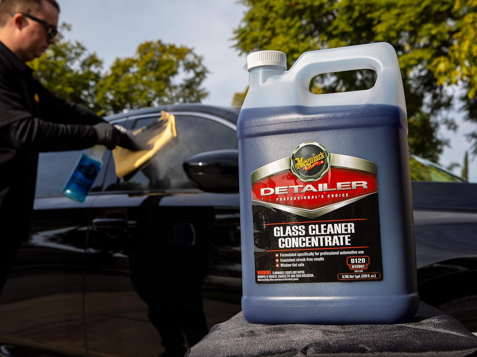 Meguiar's D12001 Professional Glass Cleaner Concentrate - Professional Strength Glass Cleaner for a Streak-Free Shine that's Residue-Free, 128 Oz, 1 Gallon