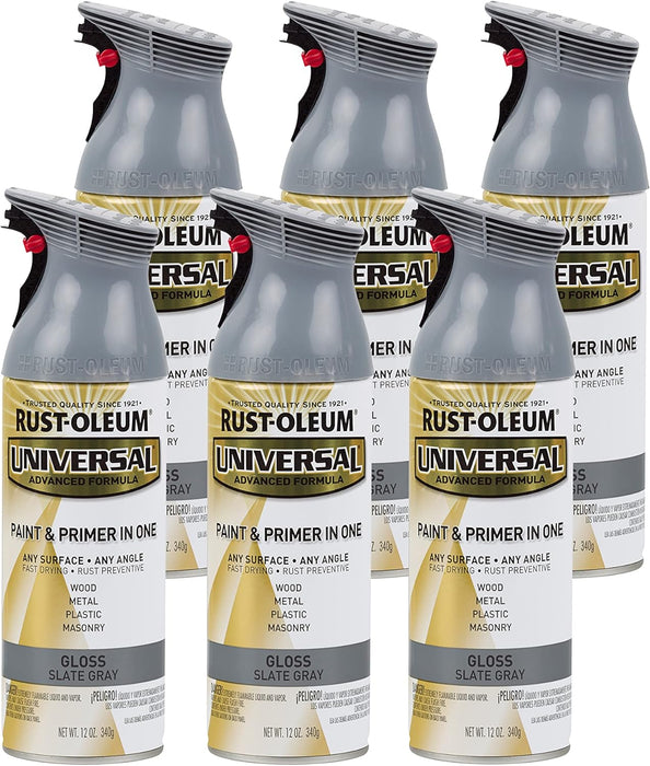Rust-Oleum 282819 Universal All Surface Spray Paint, 12 oz, Matte Bittersweet (Pack of 6)