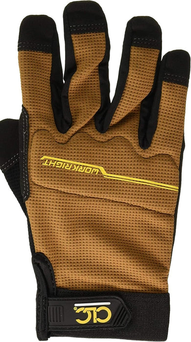 Custom Leathercraft 124M Workright Flex Grip Work Gloves, Shrink Resistant, Improved Dexterity, Tough, Stretchable, Excellent Grip, Black, Medium (Pack of 1)