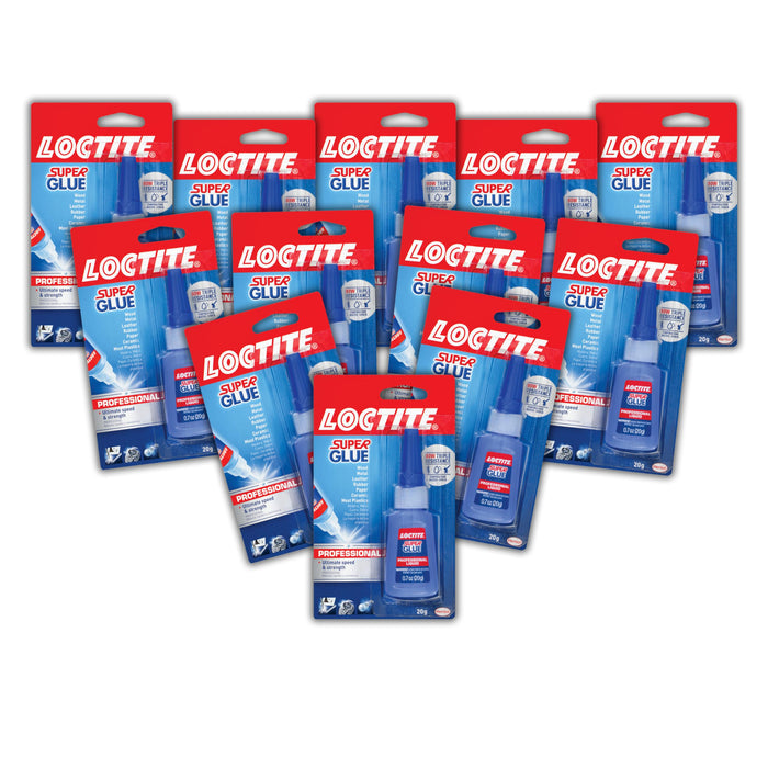 Loctite 1365882 Super Glue Liquid Professional, Clear Cyanoacrylate Adhesive Instant Glue, Quick Dry - 0.14 fl oz Bottle (Pack of 12)