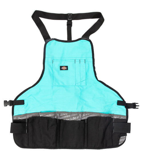 Dickies 57147 16-Pocket Workshop Bib Apron, Durable Canvas Construction, Reinforced Edges, Adjustable Belt, Teal