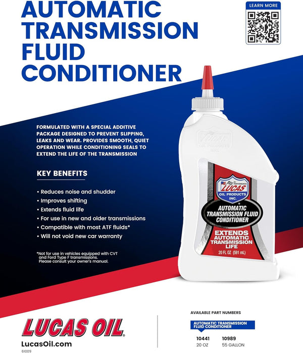Lucas Oil 10441 Automatic Transmission Fluid Conditioner - 20 Ounce (Pack of 12)