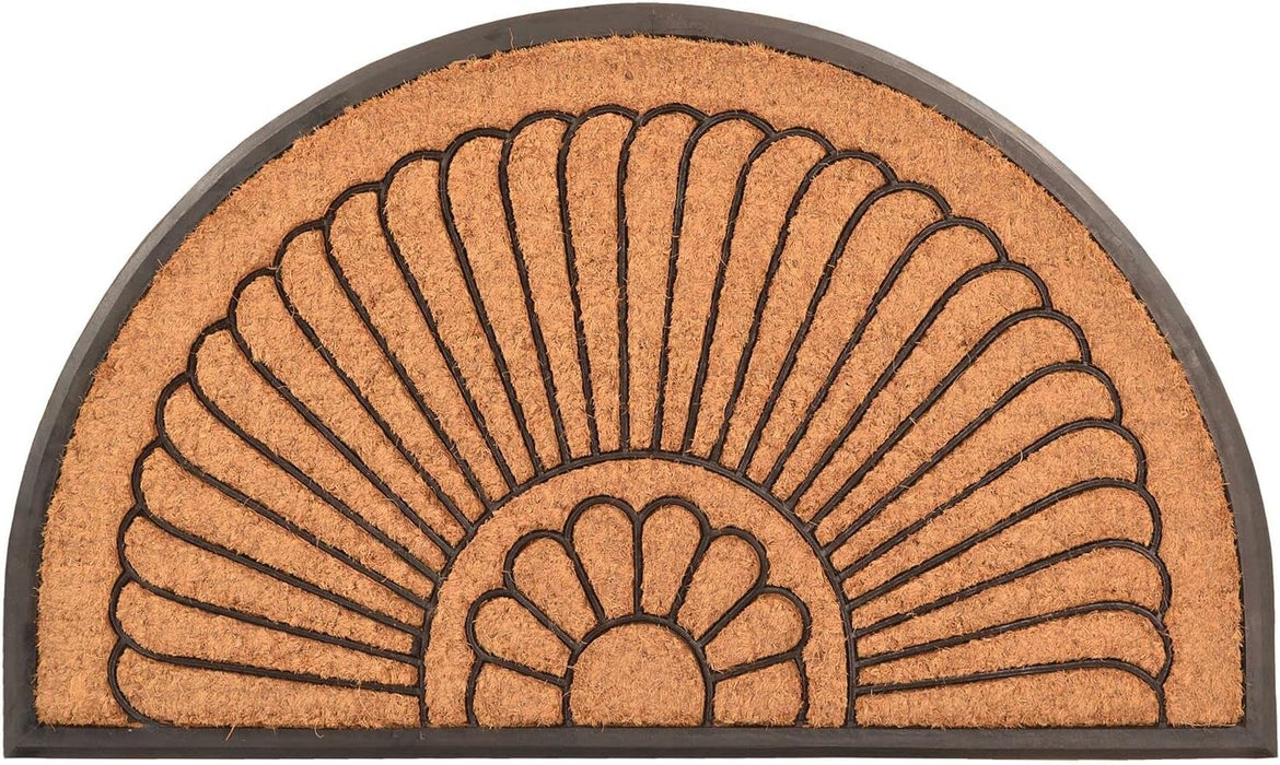 Notrax | C04S2439CR | Notrax, Crescent, Rubber-Backed Natural Coir Doormat, Entry Mat for Indoor or Outdoor Use, 24"x39", C04 (C04S2439CR)