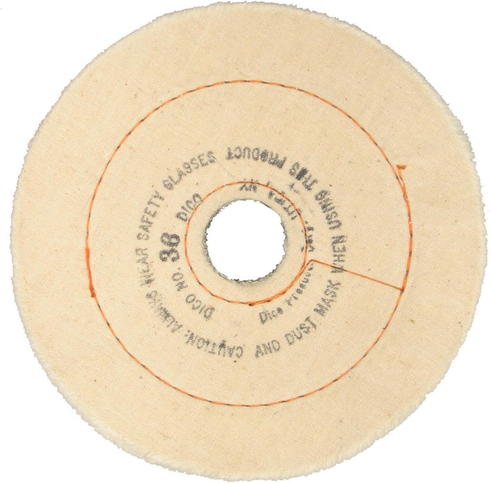 Dico 527-36-6 Cushion Sewn 6-Inch Diameter 1/2-Inch Thick Buffing Wheel
