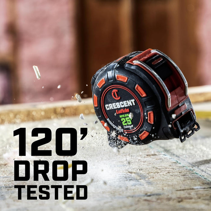 Crescent Lufkin LM1325B-02 25 Ft. SHOCKFORCE NITE EYE Magnetic Tape Measure, SAE