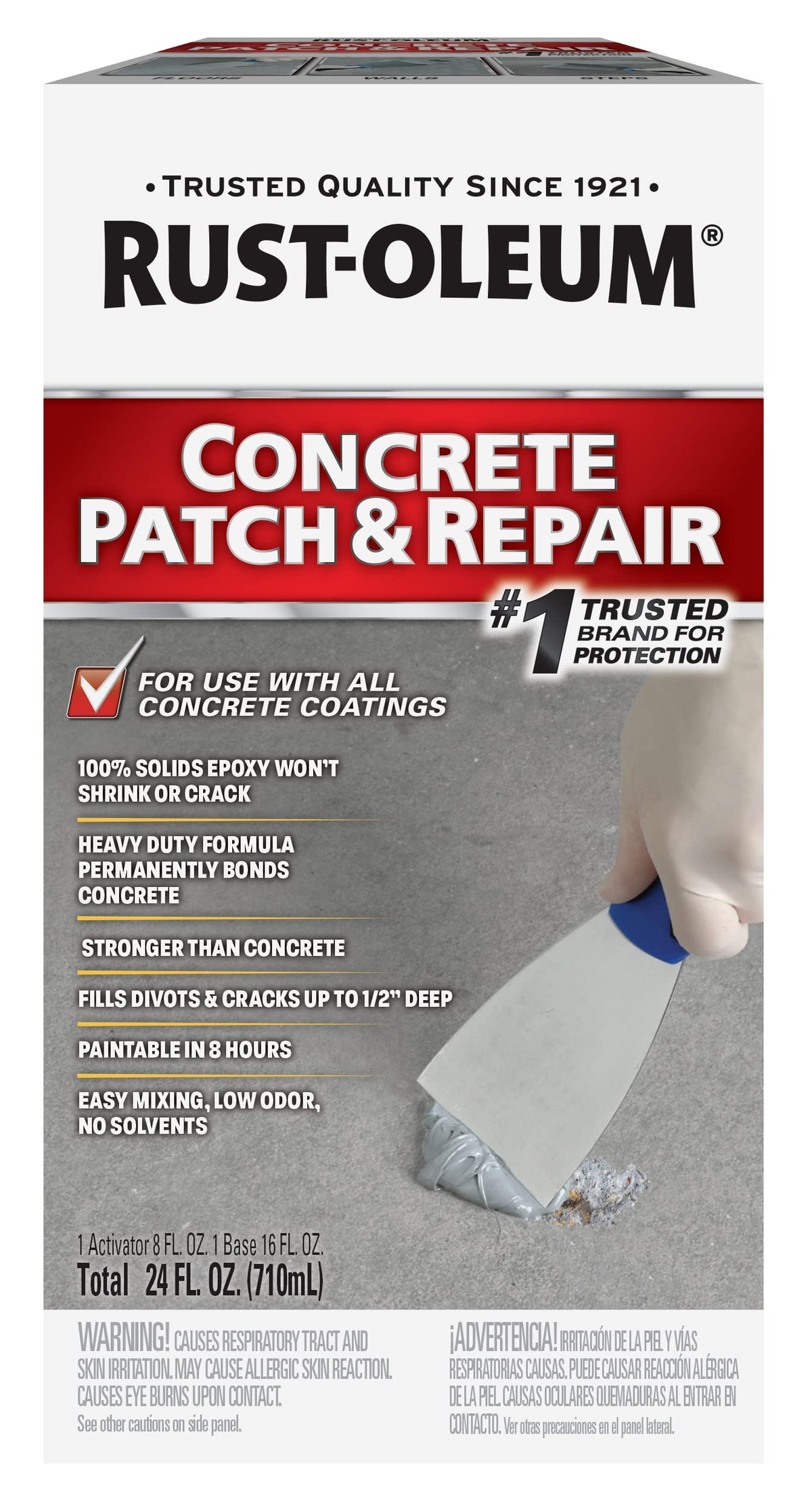 Rust-Oleum 301012 Concrete Patch & Repair, 24 oz, Gray — Contractor ...
