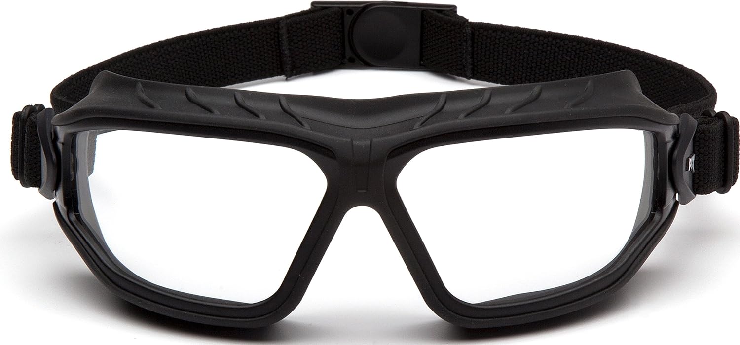 Pyramex Safety GB10010TM Torser Safety Goggles,Clear H2MAX Anti-Fog Lens