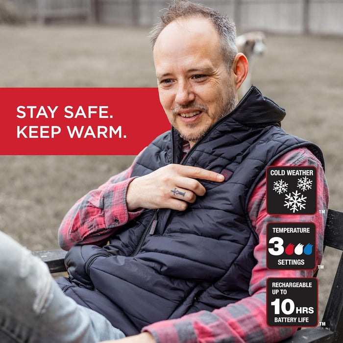 Radians (RHG-V200B-XL) Men's Heated Apparel -  Vest, Black, X-Large