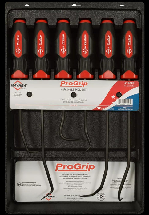 Mayhew Tools 13097 Mayhew ProGrip Hose Pick Set, Black Oxide, 6 Piece Set ProGrip