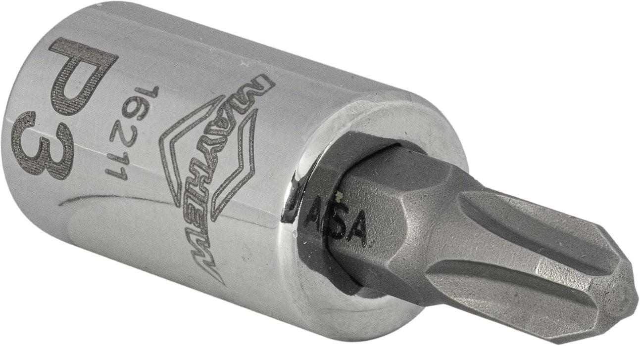 Mayhew Tools 16012 Phillips Socket Bit Set, Chrome Plated, 8-Piece