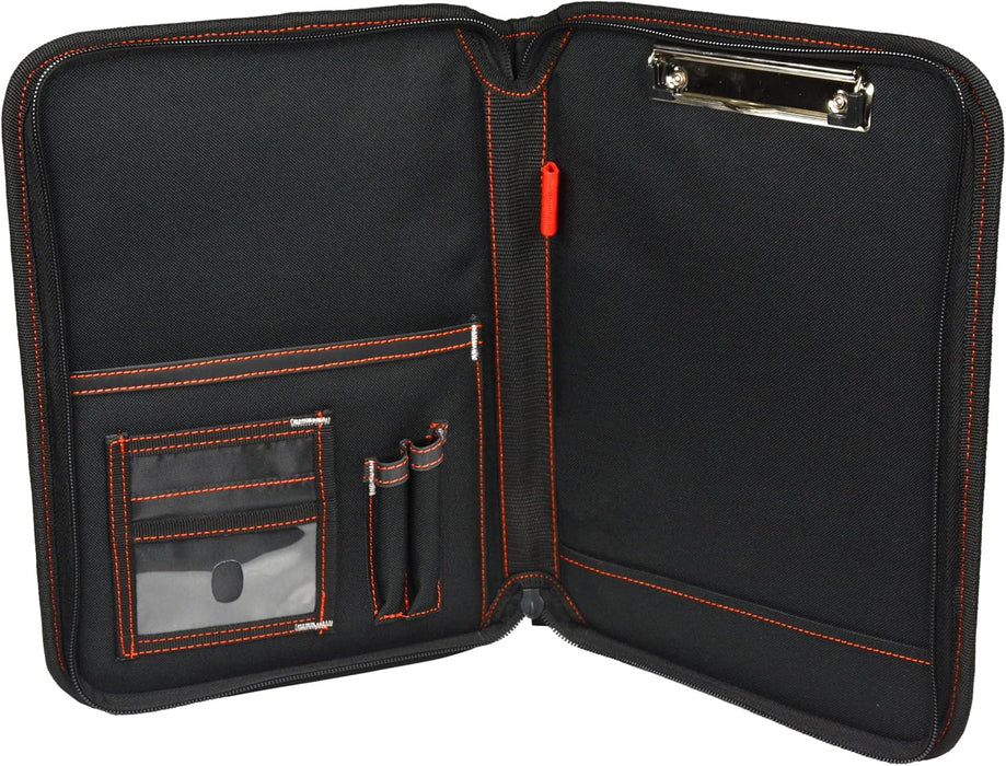 Hultafors Work Gear HT5140 Contractor's Business Portfolio, Full Zipper Closure, Writing Pad Included