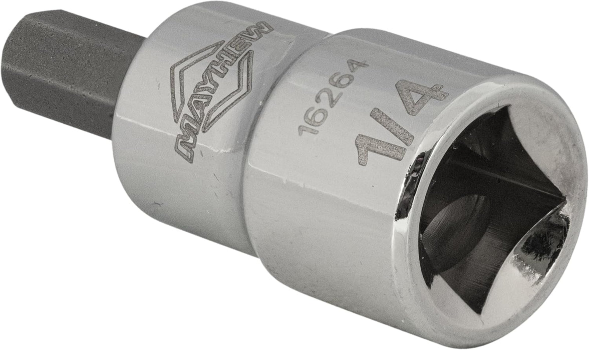 Mayhew Tools 16017 SAE Hex Socket Bit Set, 10-Piece, Polished Chrome