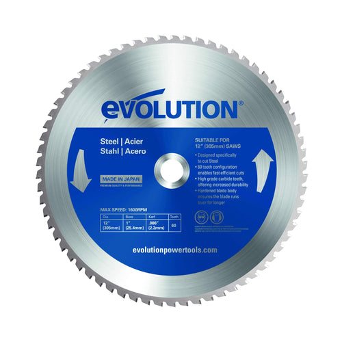 Evolution Power Tools, Professional Blade for Cutting Mild Steel and Ferrous Metal, TCT Saw Blade 10 Inch, Wen, Table Saw Accessories, 52-Teeth, 1 Inch Arbor, 10BLADEST, One Per Pack