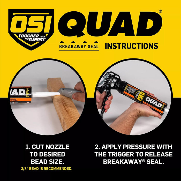 OSI Quad Window, Door and Siding Sealant White, 10 fl oz