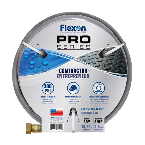 Flexon CG5860 Contractor Grade Garden Hose, 5/8-inch x 60-feet