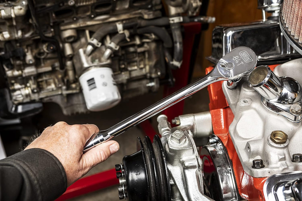 GEARWRENCH 81360A-07 1/2" Drive 84 Tooth Long Handle Teardrop Ratchet, 15"