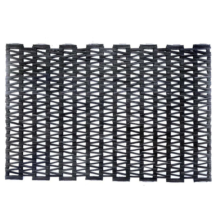 Durable Corporation-108H2436 Durite Recycled Tire-Link Outdoor Entrance Mat, Herringbone Weave, 24" x 36", Black