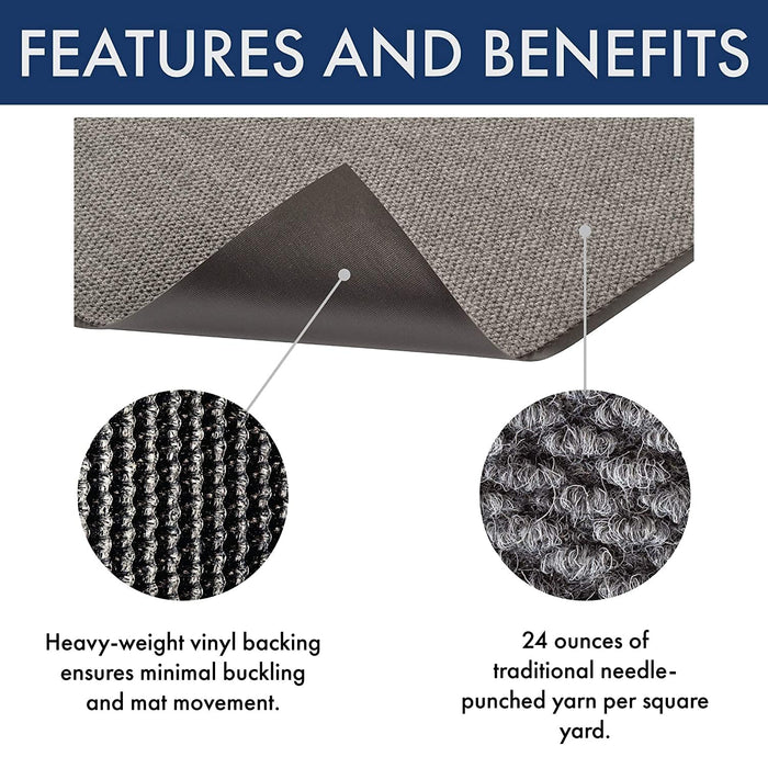 Notrax 136S0310GY 136 Polynib Entrance Mat for Home or Office, 3' X 10', Gray