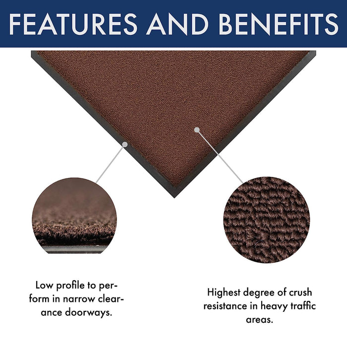 Notrax 141 Ovation Entrance Mat for Home or Office, 2' X 3', Brown