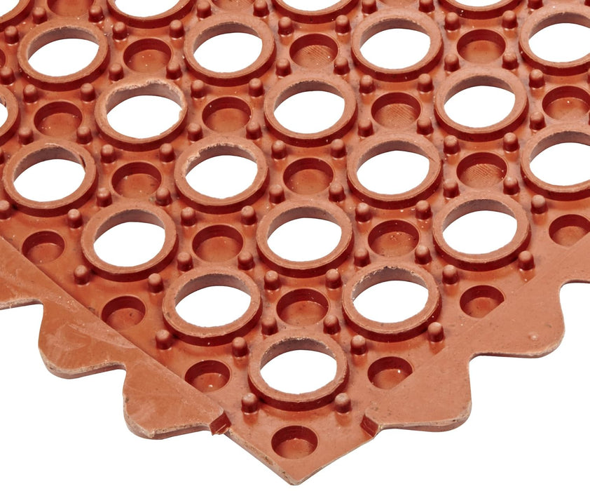 Notrax T32 UltraMat Lightweight Modular Anti-Fatigue Drainage Mat, 3' X 3' Red, Model Number: T32S0033RD