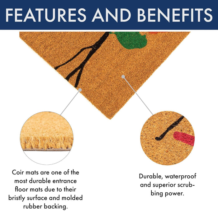 Notrax C12S1830BB Front Door Mat Bird Branch Coir Vinyl-Backed