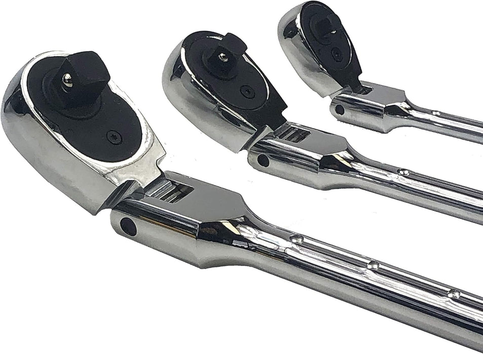 EZRED MR482FL 3-Piece Extendable Ratchet Set,Silver