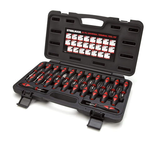 Steelman 95839 23-Piece Universal Terminal Tool Kit for Auto Technicians, Safely Remove Wires from Terminal Block Without Damage