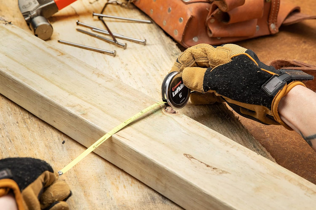 Crescent Lufkin (W606P) 1/4" x 6' Executive Diameter Yellow Clad A19 Blade Pocket Tape Measure